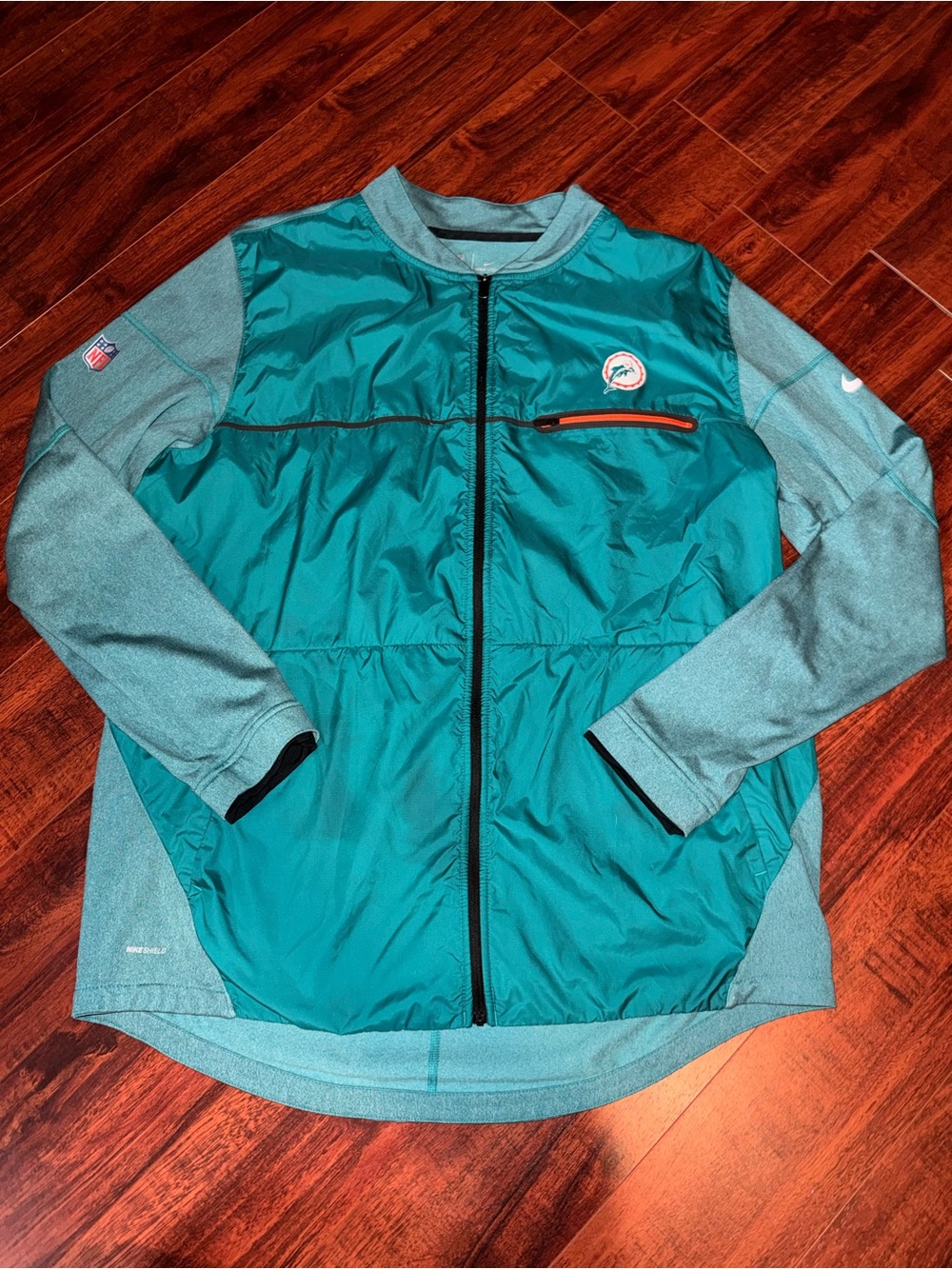 NFL Nike Shield Miami Dolphins On Field Apparel Performance Jacket